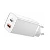 BASEUS ΦΟΡΤΙΣΤΉΣ ΧΩΡΊΣ ΚΑΛΏΔΙΟ ΜΕ ΘΎΡΑ USB-A ΚΑΙ ΘΎΡΑ USB-C ΛΕΥΚΌΣ (CCGAN2L-B02) (BASCCGAN2L-B02)