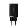 BASEUS ΦΟΡΤΙΣΤΉΣ ΧΩΡΊΣ ΚΑΛΏΔΙΟ ΜΕ ΘΎΡΑ USB-A ΚΑΙ ΘΎΡΑ USB-C 30W POWER DELIVERY ΜΑΎΡΟΣ (SUPER SI PRO) (CCSUPP-E01) (BASCCSUPPE01)