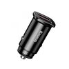 BASEUS CAR CHARGER SQUARE METAL BLACK (CCALL-DS01) (BASCCALL-DS01)
