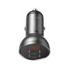 BASEUS CAR CHARGER DIGITAL DISPLAY GRAY (24W) (CCBX-0G) (BASCCBX-0G)