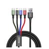 BASEUS BRAIDED USB TO LIGHTNING / 2X TYPE-C / MICRO USB CABLE ΠΟΛΎΧΡΩΜΟ 1.2M (CA1T4-B01) (BASCA1T4B01)