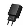 BASEUS ΦΟΡΤΙΣΤΉΣ ΧΩΡΊΣ ΚΑΛΏΔΙΟ ΜΕ ΘΎΡΑ USB-A ΚΑΙ ΘΎΡΑ USB-C 20W POWER DELIVERY / QUICK CHARGE 3.0 ΜΑΎΡΟΣ (CCXJ-B01) (BASCCXJB01)