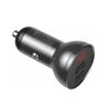 BASEUS CAR CHARGER DIGITAL DISPLAY  3-IN-1 CABLE ΜΑΎΡΟ/ΓΚΡΙ (TZCCBX-0G) (BASTZCCBX-0G)
