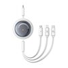 BASEUS FAST CHARGING CABLE 3IN1 FREE2DRAW USB-C TO USB-C/LIGHTNING/MICRO 100W 1.1M WHITE (P10368700211-03) (BASP10368700211-03)