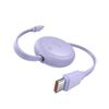 BASEUS FREE2PULL MINI USB-C TO USB-C 60W USB CABLE 1M PURPLE (P10364500511-01) (BASP10364500511-01)