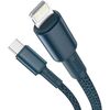 BASEUS HIGH DENSITY BRAIDED CABLE TYPE-C TO LIGHTNING, PD,  20W, 1M (BLUE) (CATLGD-03) (BASCATLGD-03)