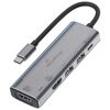 MEDIARANGE USB TYPE-C 5 IN-1 MULTIPORT ADAPTER WITH 2XHDMI OUT SILVER (MRCS511)