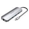VENTION TYPE-C TO HDMI/USB 3.0*3/RJ45/SD/TF/TRRS 3.5MM/PD 100W DOCKING STATION 0.15M GRAY ALUMINUM ALLOY TYPE (TOLHB) (VENTOLHB)