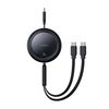 BASEUS ΚΑΛΏΔΙΟ USB-C 2W1 BRIGHT MIRROR, C+C / 100W / 1M CZARNY (P10318602111-00) (BASP10318602111-00)