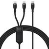 BASEUS ΚΑΛΏΔΙΟ USB 2ΣΕ1 FLASH SERIES USB-C ΣΕ USB-C 100W, 1.5M ΜΑΎΡΟ (CASS060001) (BASCASS060001)