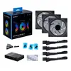 LIAN LI UNI FAN INFINITY SL- 120 -3PCS REVERSE BLACK (TRIPLE PACK INCLUDE CONTROLLER) - CASE FAN