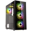 KOLINK OBSERVATORY HF GLASS ARGB MIDI TOWER CASE - BLACK (WITH 6 ARGB FANS - 3X140MM & 3X120MM)