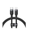 BASEUS CAFULE BRAIDED USB 3.0 CABLE USB-C MALE - LIGHTNING ΜΑΎΡΟ 1M (CATLKLF-G1) (BASCATLKLF-G1)