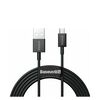 BASEUS SUPERIOR SERIES REGULAR USB 2.0 TO MICRO USB CABLE ΜΑΎΡΟ 2M (CAMYS-A01) (BASCAMYSA01)