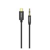 BASEUS YIVEN REGULAR USB 2.0 CABLE USB-C MALE - 3.5MM MALE ΜΑΎΡΟ 1.2M (CAM01-01) (BASCAM0101)