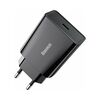 BASEUS ΦΟΡΤΙΣΤΉΣ ΧΩΡΊΣ ΚΑΛΏΔΙΟ ΜΕ ΘΎΡΑ USB-C 20W POWER DELIVERY ΜΑΎΡΟΣ (CCFS-SN01) (BASCCFSSN01)