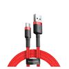 BASEUS CAFULE BRAIDED USB 2.0 CABLE USB-C MALE - USB-A MALE ΚΌΚΚΙΝΟ 0.5M (CATKLF-A09) (BASCATKLF-A09)