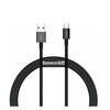 BASEUS SUPERIOR USB 2.0 CABLE USB-C MALE - USB-A MALE ΜΑΎΡΟ 1M (CATYS-01) (BASCATYS01)