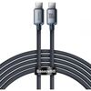 BASEUS CRYSTAL SHINE BRAIDED USB 2.0 CABLE USB-C MALE - USB-C MALE BLACK 2M (CAJY000701) (BASCAJY000701)