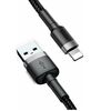 BASEUS CAFULE BRAIDED USB TO LIGHTNING CABLE ΜΑΎΡΟ 2M (CALKLF-CG1) (BASCALKLF-CG1)