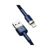 BASEUS CAFULE BRAIDED USB TO LIGHTNING CABLE ΜΠΛΕ 2M (CALKLF-CV3) (BASCALKLF-CV3)