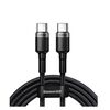 BASEUS CAFULE BRAIDED USB 2.0 CABLE USB-C MALE - USB-C MALE ΓΚΡΙ 2M (CATKLF-ALG1) (BASCATKLF-ALG1)