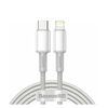 BASEUS HIGH DENSITY BRAIDED USB-C TO LIGHTNING CABLE 20W ΛΕΥΚΌ 2M (CATLGD-A02) (BASCATLGDA02)