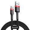 BASEUS CAFULE BRAIDED USB 2.0 TO MICRO USB CABLE BLACK/RED 2M (CAMKLF-C91) (BASCAMKLF-C91)