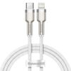BASEUS CAFULE BRAIDED USB-C TO LIGHTNING CABLE 20W WHITE1M (CATLJK-A02) (BASCATLJK-A02)