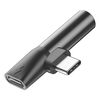 BASEUS AUDIO ADAPTER USB-C TO MINI JACK 3.5MM + USB-C BLACK (CATL41-01) (BASCATL41-01)