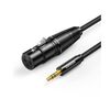 UGREEN CABLE XLR FEMALE - 3.5MM MALE ΜΑΎΡΟ 2M  (20244) (UGR20244)
