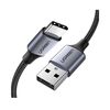 UGREEN BRAIDED USB 2.0 CABLE USB-C MALE - USB-A MALE ΜΑΎΡΟ 1.5M (60127) (UGR60127)