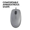 LOGITECH M110 OPTICAL MOUSE (GRAY, WIRED) (910-005490) (LOGM110GRAY)