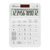 MEDIARANGE CALCULATOR WITH TAX FUNCTION, 12-DIGIT LCD, SOLAR AND BATTERY POWERED, WHITE (MROS191)