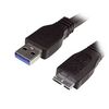 ΚΑΛΏΔΙΟ MEDIARANGE USB 3.0 A PLUG/MICRO-USB 3.0 B PLUG 1.0M BLACK (MRCS153)