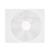 MEDIARANGE ADHESIVE-BACKED FLEECE SLEEVES FOR 1 DISC WHITE/SEMI-CLEAR, PACK 50  (MRBOX69-50)