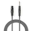 NEDIS CABLE XLR FEMALE - 6.3MM MALE 3M (COTH15120GY30) (NEDCOTH15120GY30)