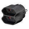 GOOBAY ΑΝΤΆΠΤΟΡΑΣ ΡΕΎΜΑΤΟΣ 51002, 2X EURO, 230V 2.5A, ΜΑΎΡΟΣ