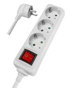 POWERTECH ΠΟΛΎΠΡΙΖΟ PT-873, 3X SCHUKO, 16A, 1.5M, ΛΕΥΚΌ