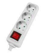 POWERTECH ΠΟΛΎΠΡΙΖΟ PT-885, 3X SCHUKO, 16A, ΧΩΡΊΣ ΚΑΛΏΔΙΟ, ΛΕΥΚΌ