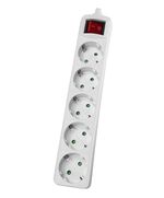 POWERTECH ΠΟΛΎΠΡΙΖΟ PT-886, 5X SCHUKO, 16A, ΧΩΡΊΣ ΚΑΛΏΔΙΟ, ΛΕΥΚΌ