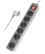 POWERTECH ΠΟΛΎΠΡΙΖΟ ΑΣΦΑΛΕΊΑΣ PT-1058, 6X SCHUKO, 16A, 1.4M, ΛΕΥΚΌ