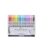 ZEBRA MILDLINER DOUBLE ENDED MARKER BOLD & FINE POINT 15 PACK SOFT & MILD SET (ZB-78115) (ZEB78115)