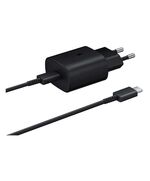 SAMSUNG ΦΟΡΤΙΣΤΉΣ ΜΕ ΘΎΡΑ USB-C ΚΑΙ ΚΑΛΏΔΙΟ 1M USB-C 25W ΜΑΎΡΟΣ (TA800XBEGWW) (SAMTA800XBEGWW)