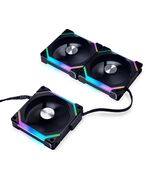 LIAN LI UNI FAN SL V2 120 TRIPLE BLACK ARGB PWM 120MM 2000RPM (3PCS) WITH CONTROLLER