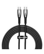 BASEUS USB-C CABLE FOR USB-C GLIMMER SERIES, 100W, 2M BLACK (CADH000801) (BASCADH000801)