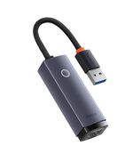 BASEUS NETWORK ADAPTER LITE SERIES USB TO RJ45, 1000MBPS (GREY) (WKQX000113) (BASWKQX000113)