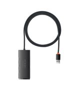 BASEUS HUB 4IN1 LITE SERIES USB TO 4X USB 3.0, 1M BLACK (WKQX030101) (BASWKQX030101)