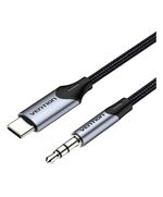 VENTION TYPE-C MALE TO 3.5MM MALE CABLE 1.5M GRAY ALUMINUM ALLOY TYPE (BGKHG) (VENBGKHG)