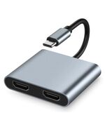 POWERTECH DOCKING STATION CAB-UC083, 4 ΘΥΡΏΝ, USB-C, 4K, 100W, ΓΚΡΙ